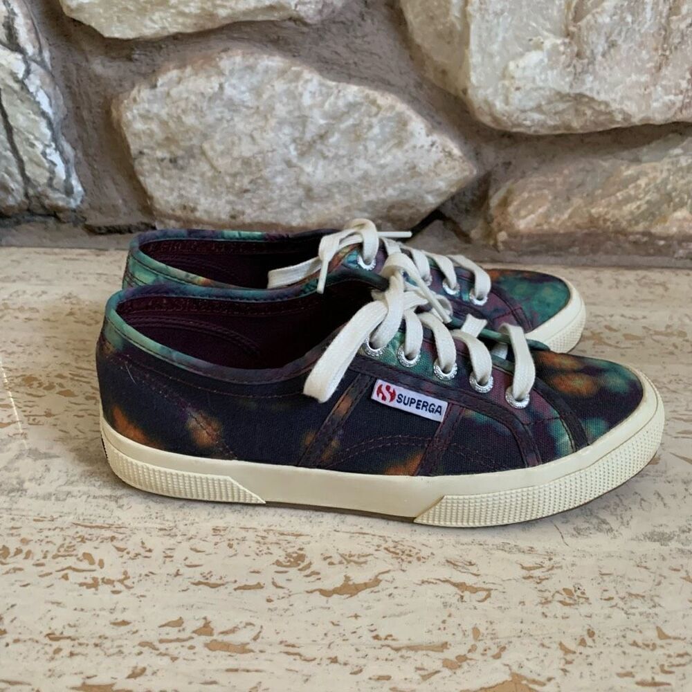 Womens Superga tie dye cotu 2750 canvas sneakers size 6.5 (37)